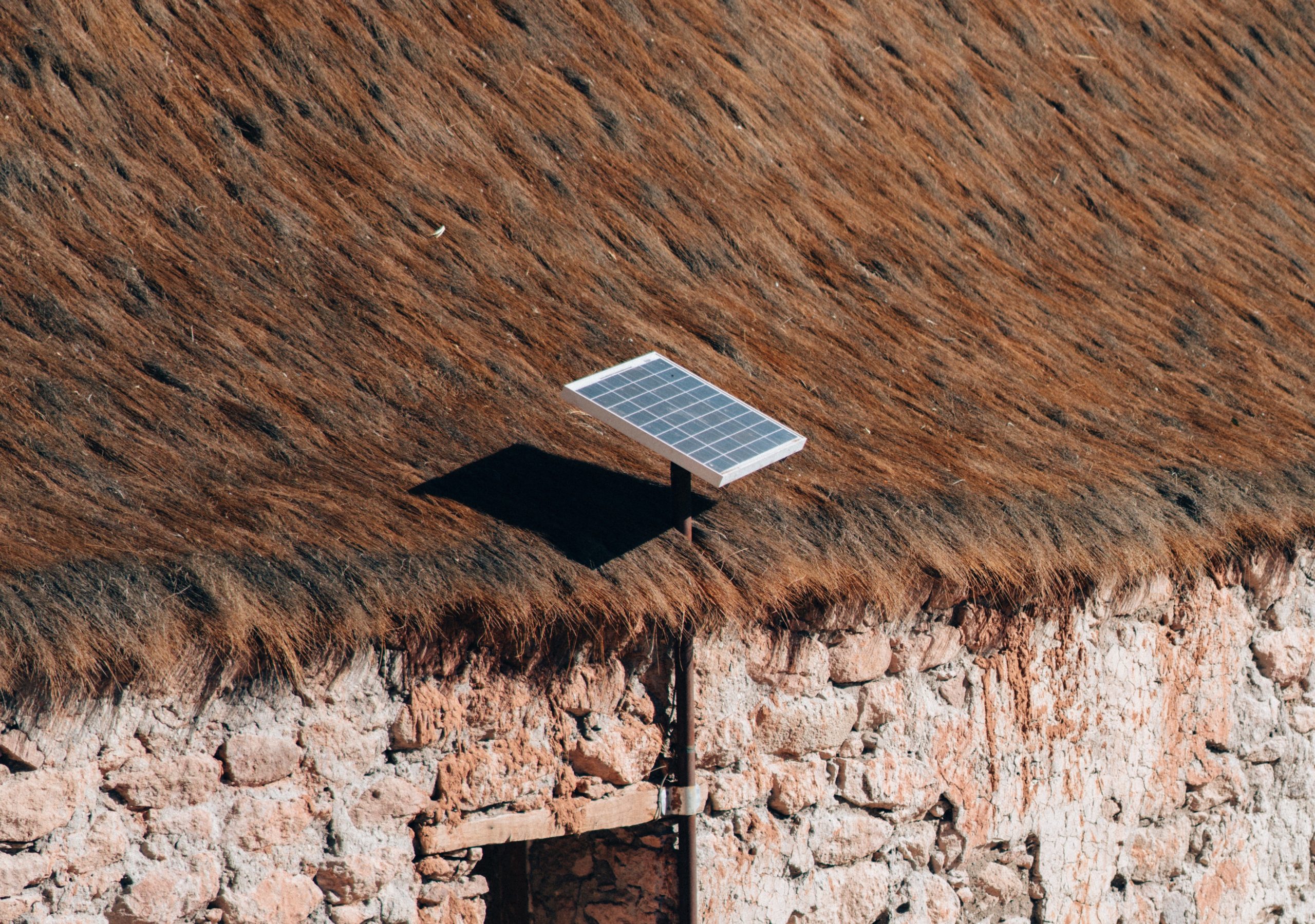 Solar panel energy output on a roof