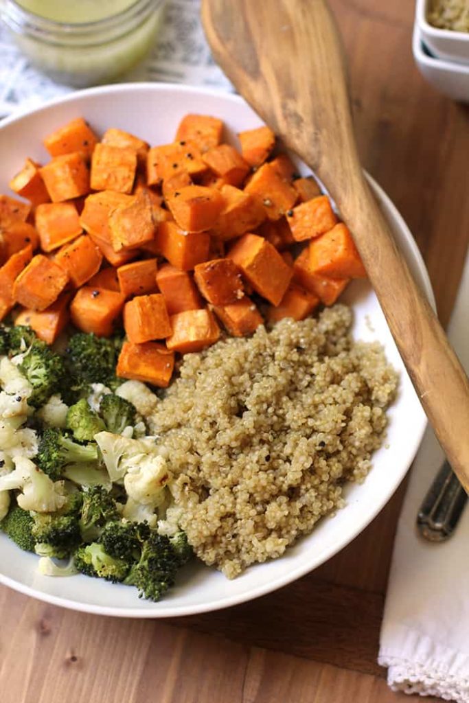 Quinoa and Roasted Vegetable Salad with a Lemon Vinaigrette